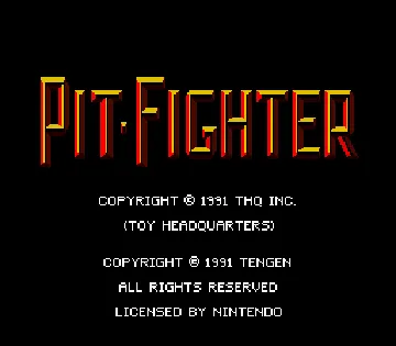 Pit-Fighter (Europe) screen shot title